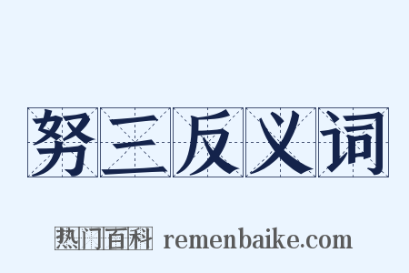 努三反义词是什么意思的图片